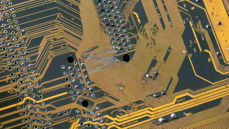 Modern Circuit Board Background Bannerの写真素材