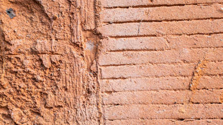 red brick with visible detailsの写真素材