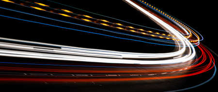lights of cars with night