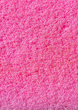 pink washing sponge with visible detailsの写真素材