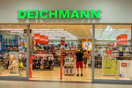 Czeladz, Poland -31.07.2020-Deichmann shoe store in Czeladzのeditorial素材