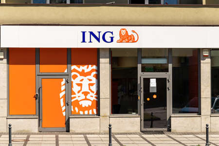 Czestochowa, Poland - 02/08/2020 - Ing Bank's website in Czestochowaのeditorial素材