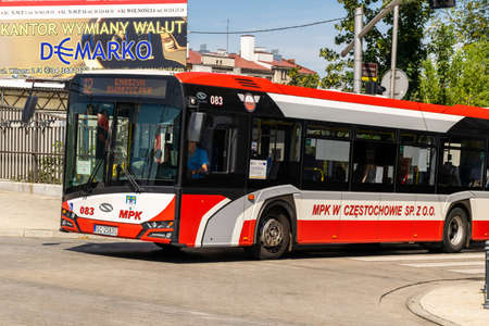 Czestochowa, Poland - 02/08/2020 - public transport bus in Czestochowaのeditorial素材