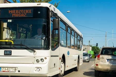 Sarnow, Poland -31.07.2020 - public transport bus in Sarnowのeditorial素材