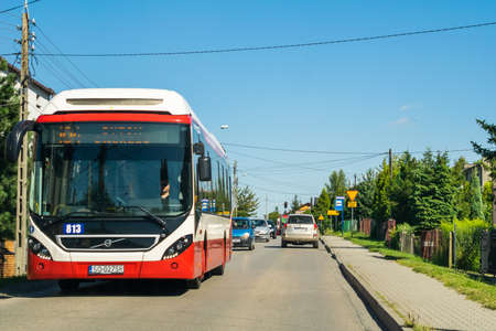 Sarnow, Poland -31.07.2020 - public transport bus in Sarnowのeditorial素材