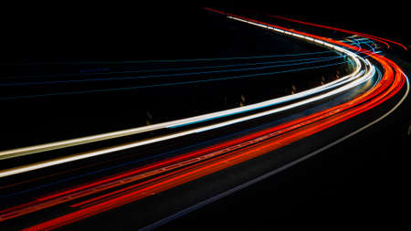 traffic in the nightの写真素材