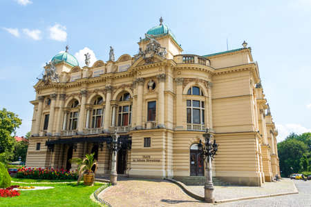 Krakow, Poland - 09/08/2020 - Juliusz SÅowacki Theater in Krakowのeditorial素材