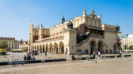 Krakow, Poland - 08/08/2020 - cloth halls in the Krakow marketのeditorial素材