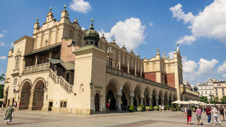 Krakow, Poland - 08/08/2020 - cloth halls in the Krakow marketのeditorial素材
