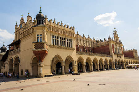 Krakow, Poland - 08/08/2020 - cloth halls in the Krakow marketのeditorial素材