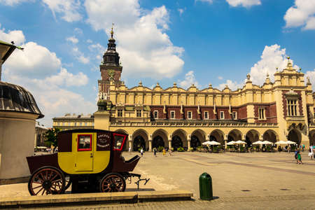 Krakow, Poland - 08/08/2020 - cloth halls in the Krakow marketのeditorial素材