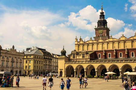 Krakow, Poland - 08/08/2020 - cloth halls in the Krakow marketのeditorial素材