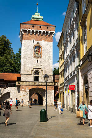 Krakow, Poland - 08/08/2020 - historic streets in Krakowのeditorial素材