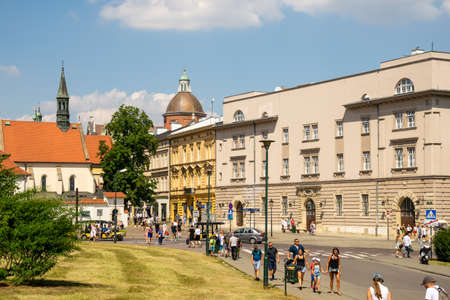 Krakow, Poland - 08/08/2020 - historic streets in Krakowのeditorial素材