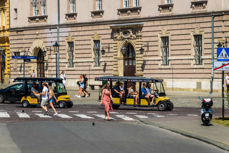 Krakow, Poland - 08/08/2020 - historic streets in Krakowのeditorial素材