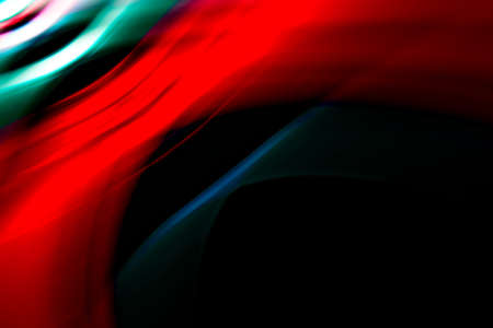 Abstract colorful lines on black backgroundの写真素材