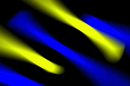 Abstract colorful lines on black backgroundの写真素材