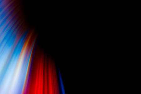 Abstract colorful lines on black backgroundの写真素材