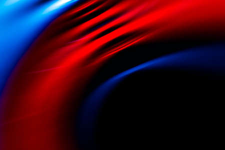Abstract colorful lines on black backgroundの写真素材