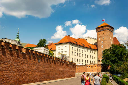 Krakow, Poland - 08/08/2020 - The Wawel Royal Castle in Krakow