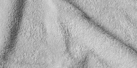Crinkled gray cotton material with visible detailsの写真素材