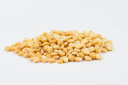 macro photo of peas on a white background