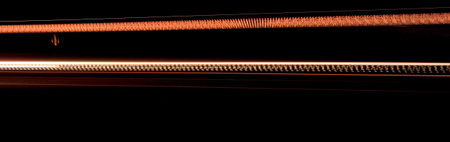 lights of moving cars at night. long exposureの写真素材