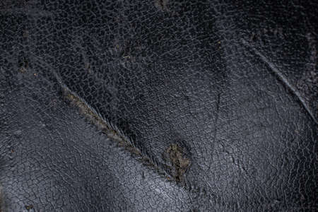 black natural leather with visible details. backgroundの写真素材