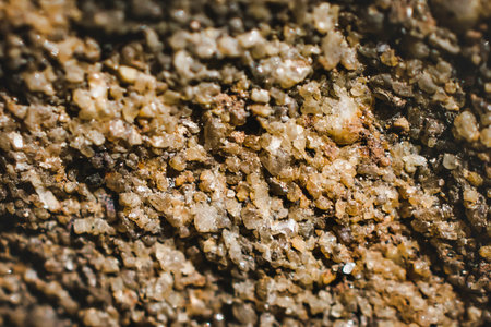 red sandstone cliffs macro photo. texture or backgroundの写真素材