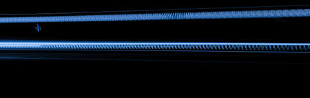 blue car lights at night. long exposureの写真素材