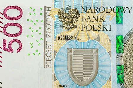 Polish 500 zloty banknote with visible details