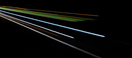 lights of cars with night. long exposureの写真素材