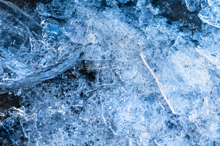 blue ice with visible details and interesting texture