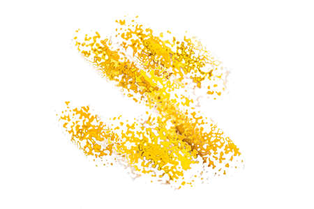 white sheet painted with gold paint. backgroundの写真素材