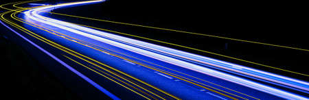 lights of cars with night. long exposureの写真素材