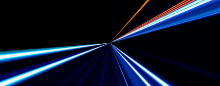 lights of cars with night. long exposure