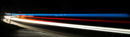 lights of cars with nightの写真素材