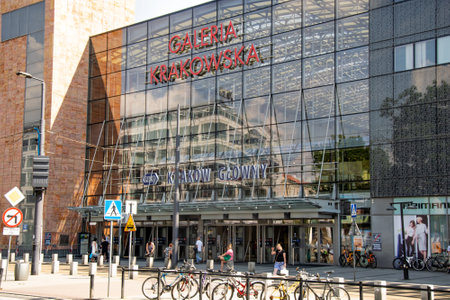 Krakow, Poland -08.08.2020 - Railway Station in Krakowのeditorial素材