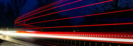 lights of cars with night. long exposureの写真素材