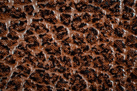 brown leather with visible details. background or textureの写真素材