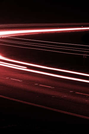 lights of cars with night.long exposureの写真素材