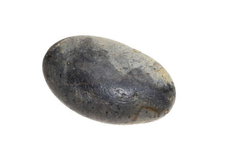 a macro photo of a flint on a white isolated backgroundの写真素材