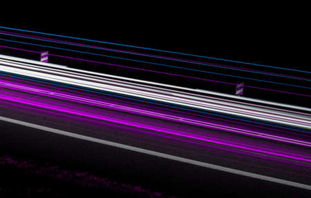 violet car lights at night. long exposureの写真素材
