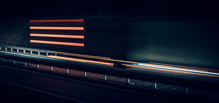 lights of cars with night. long exposureの写真素材