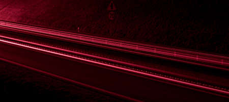 lights of cars at night. long exposureの写真素材