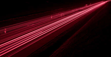 lights of cars with night. long exposureの写真素材