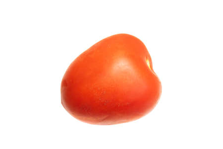 red tomatoes on a white isolated backgroundの写真素材