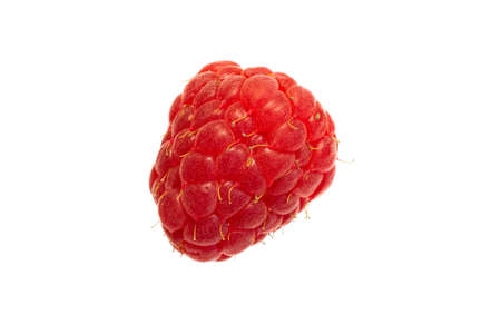 red raspberries on a white isolated background