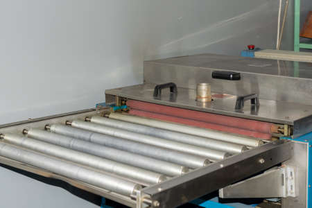 printed circuit board foiling machine with visible detailsの写真素材