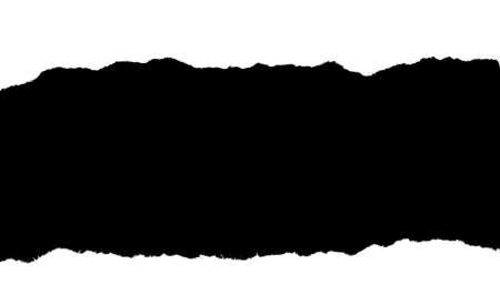 a white piece of paper on a black isolated backgroundの写真素材